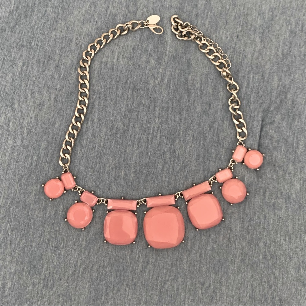 Pink Gem Collar Necklace